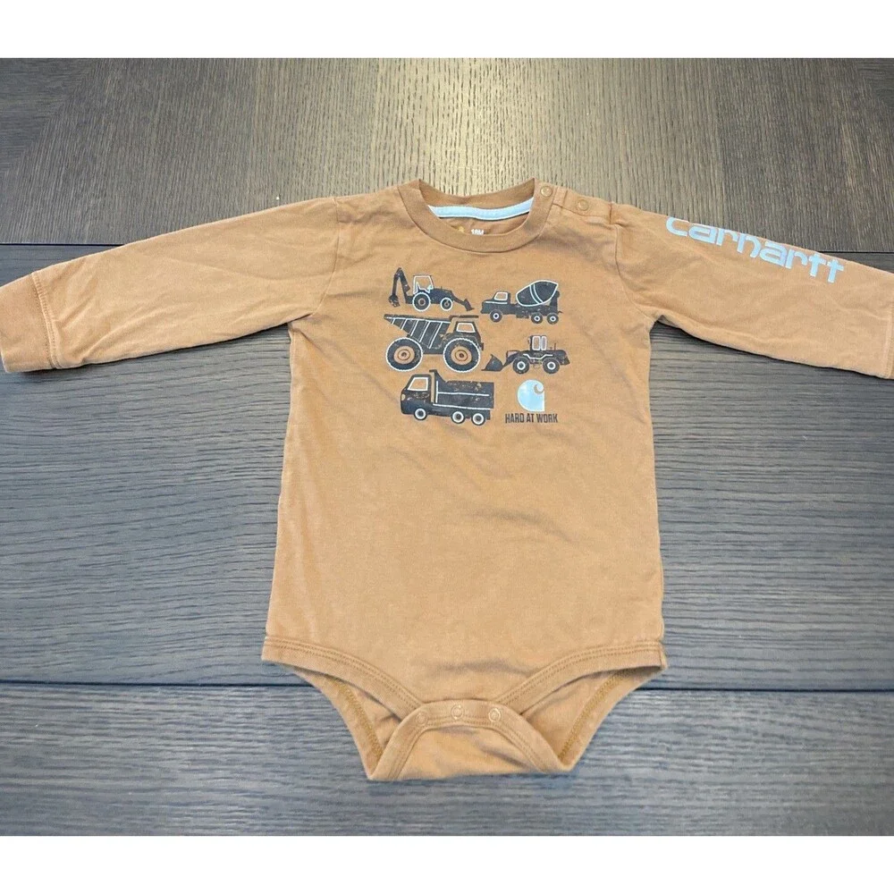 Carhartt 18 Month Baby Bodysuit Long Sleeve Hard At Work